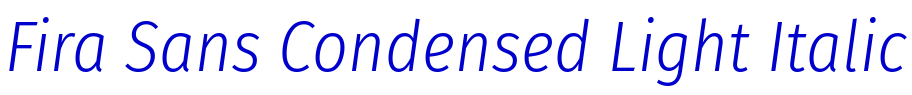 Fira Sans Condensed Light Italic шрифт